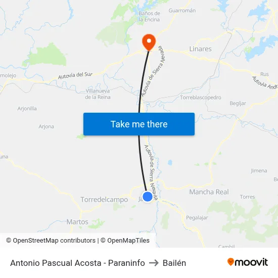 Antonio Pascual Acosta - Paraninfo to Bailén map