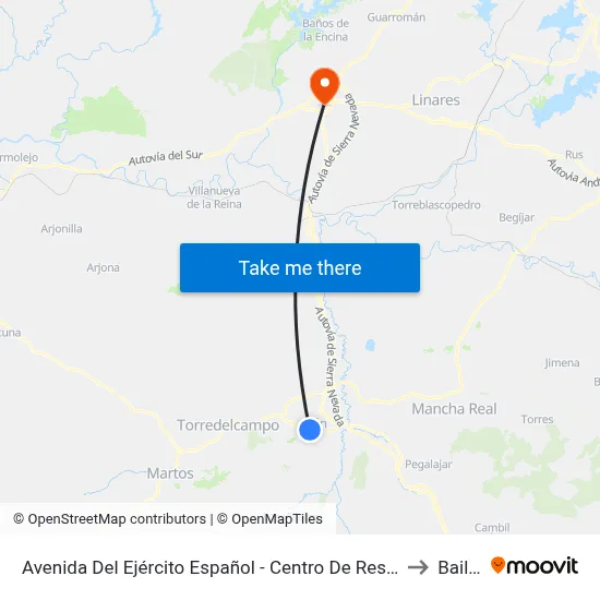 Avenida Del Ejército Español - Centro De Resonancia to Bailén map