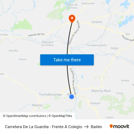 Carretera De La Guardia - Frente A Colegio to Bailén map