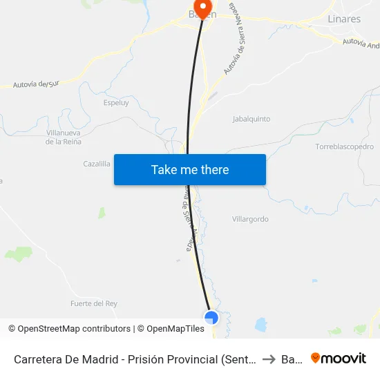 Carretera De Madrid - Prisión Provincial (Sentido Las Infantas) to Bailén map
