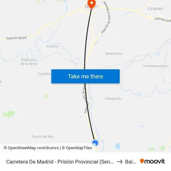 Carretera De Madrid - Prisión Provincial (Sentido Jaén) to Bailén map
