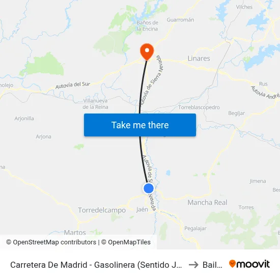 Carretera De Madrid - Gasolinera (Sentido Jaén) to Bailén map