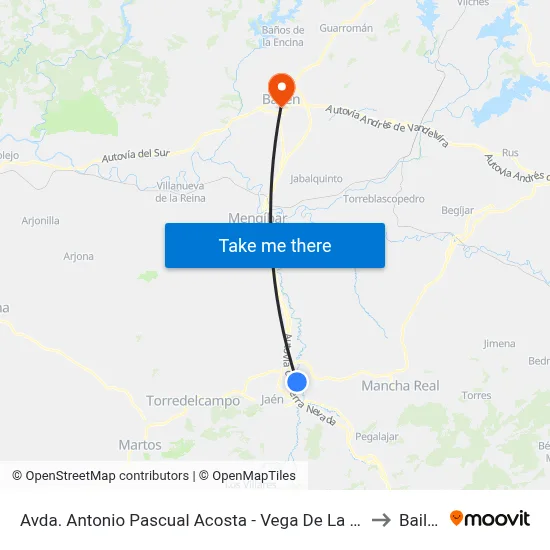 Avda. Antonio Pascual Acosta - Vega De La Reina to Bailén map