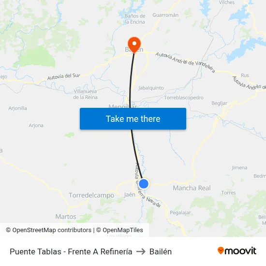 Puente Tablas - Frente A Refinería to Bailén map