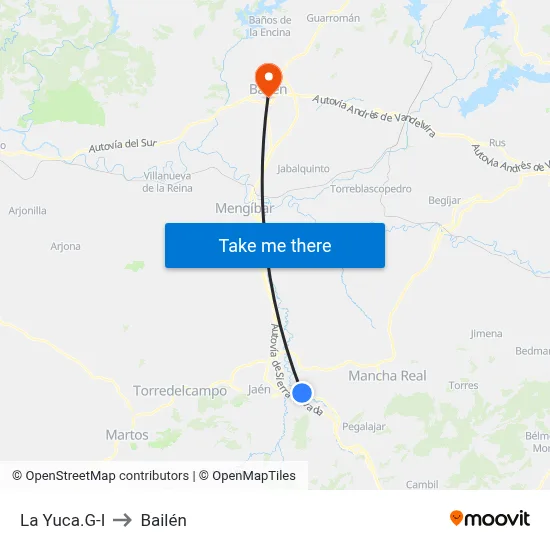 La Yuca.G-I to Bailén map