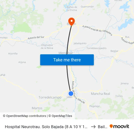 Hospital Neurotrau. Solo Bajada (8 A 10 Y 15 A 16) V to Bailén map