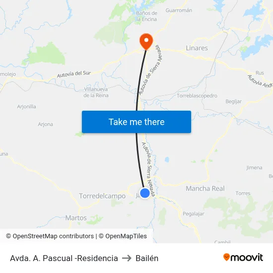 Avda. A. Pascual -Residencia to Bailén map
