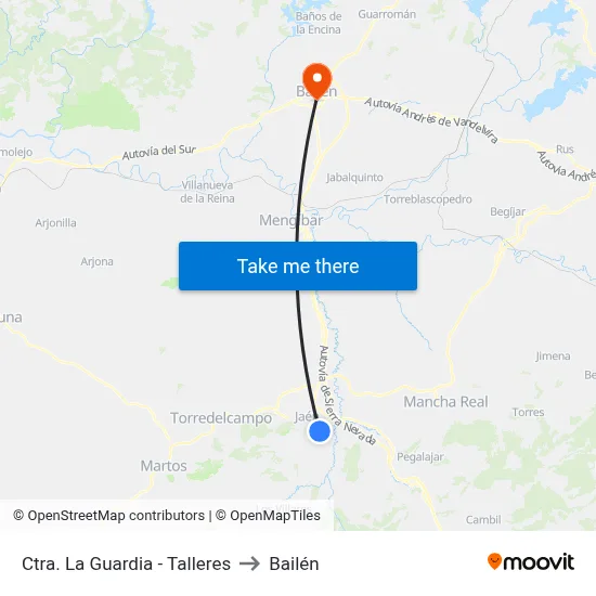 Ctra. La Guardia - Talleres to Bailén map