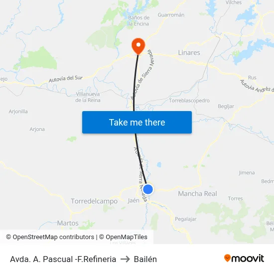 Avda. A. Pascual -F.Refineria to Bailén map