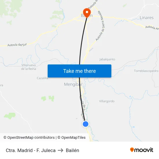 Ctra. Madrid - F. Juleca to Bailén map