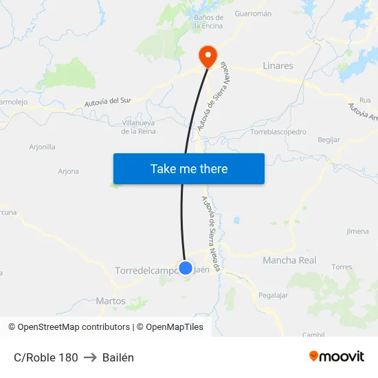 C/Roble 180 to Bailén map