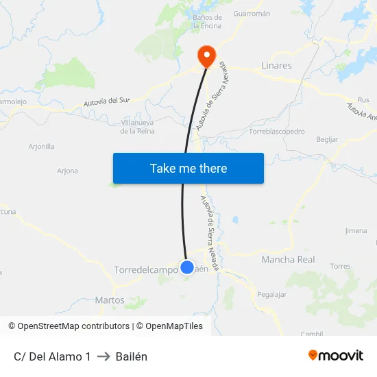 C/ Del Alamo 1 to Bailén map