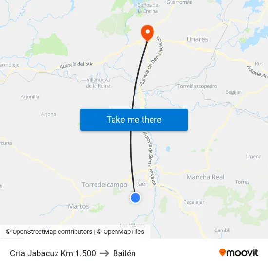 Crta Jabacuz Km 1.500 to Bailén map