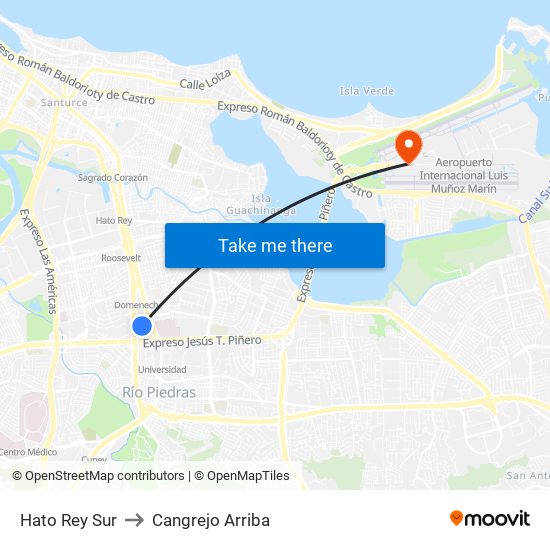 Hato Rey Sur to Cangrejo Arriba map