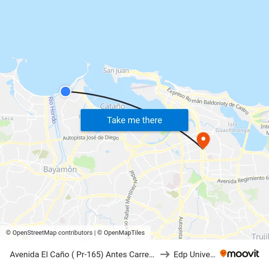 Avenida El Caño ( Pr-165) Antes Carretera Pr-870 to Edp University map