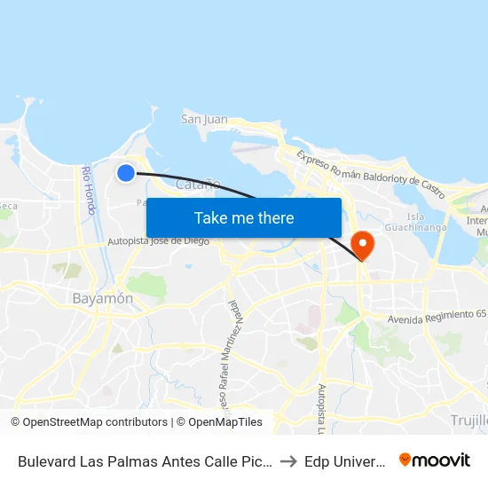 Bulevard Las Palmas Antes Calle Picaflor to Edp University map