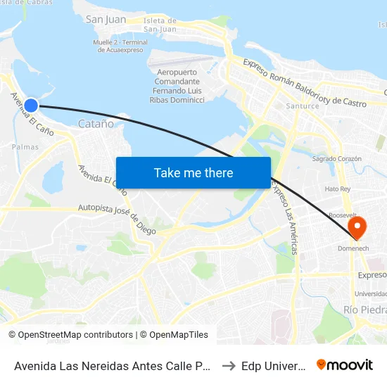 Avenida Las Nereidas Antes Calle Parque to Edp University map