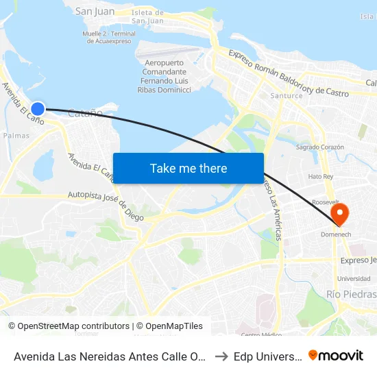 Avenida Las Nereidas Antes  Calle Oeste to Edp University map