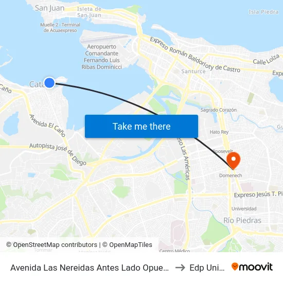 Avenida Las Nereidas Antes Lado Opuesto Calle Santa Rosa to Edp University map