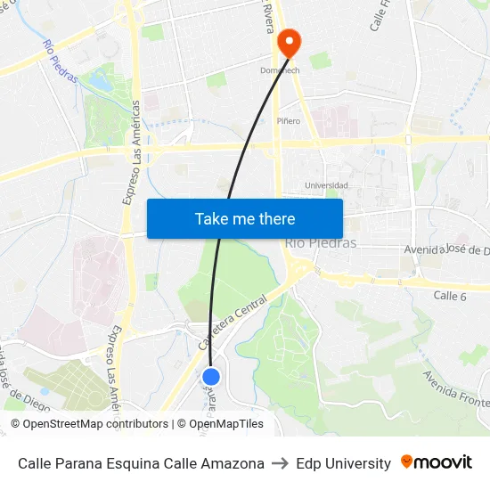 Calle Parana Esquina Calle Amazona to Edp University map