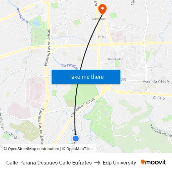 Calle Parana Despues Calle Eufrates to Edp University map