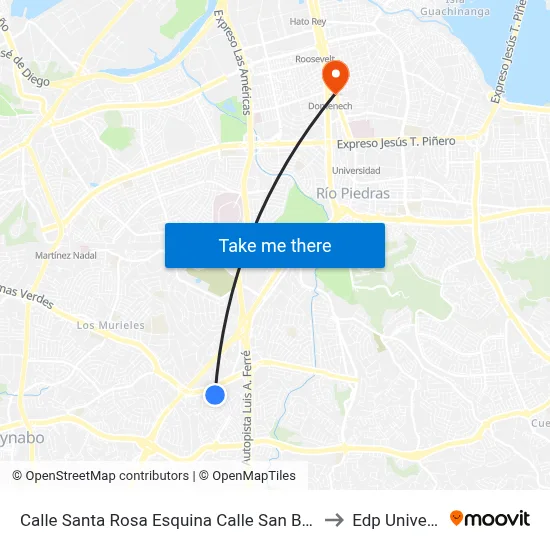Calle Santa Rosa Esquina Calle San Bernardino to Edp University map