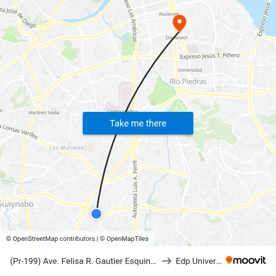 (Pr-199) Ave. Felisa R. Gautier Esquina Pr-842 to Edp University map