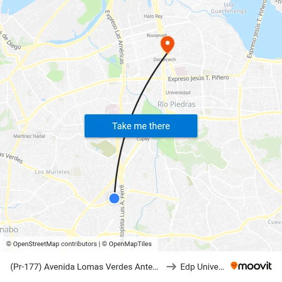 (Pr-177) Avenida Lomas Verdes Antes Pr-8838 to Edp University map