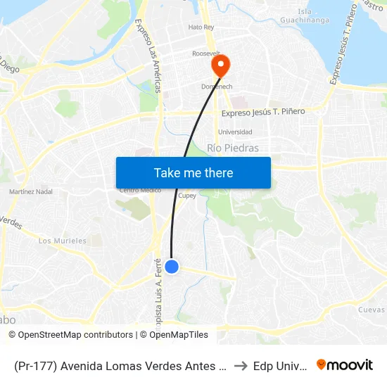 (Pr-177) Avenida Lomas Verdes Antes Calle Amarillo to Edp University map