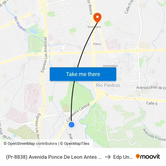 (Pr-8838) Avenida Ponce De Leon Antes Lado Opuesto Calle Parana to Edp University map