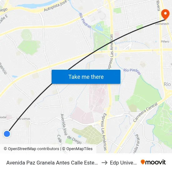 Avenida Paz Granela Antes Calle Esteban Ortiz to Edp University map