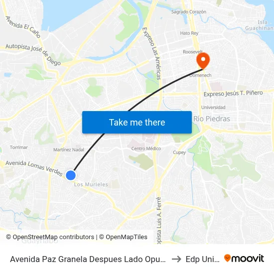 Avenida Paz Granela Despues Lado Opuesto Calle Torres Cintrón to Edp University map
