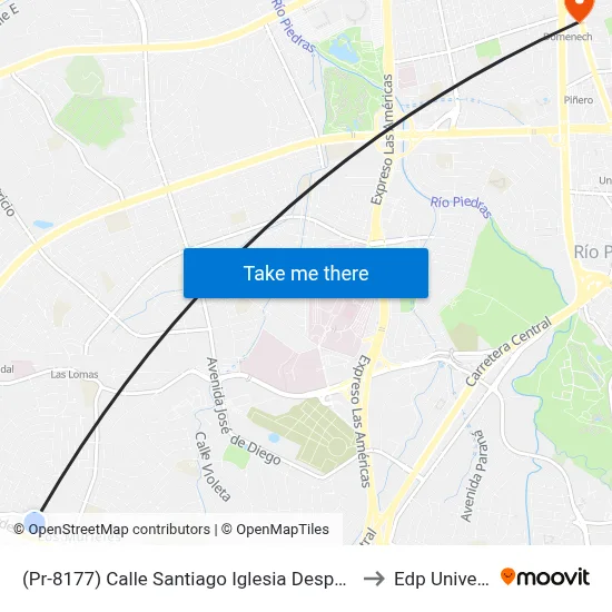 (Pr-8177) Calle Santiago Iglesia Despues Calle 5 to Edp University map