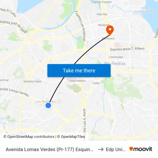 Avenida Lomas Verdes (Pr-177) Esquina Calle Petiouita Solis to Edp University map