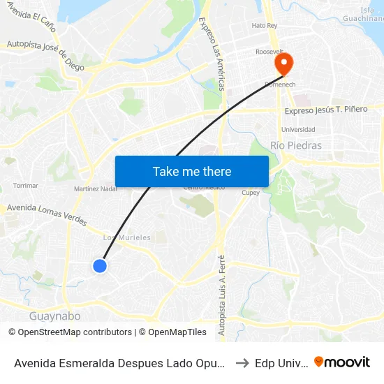 Avenida Esmeralda Despues Lado Opuesto Calle Tropical to Edp University map