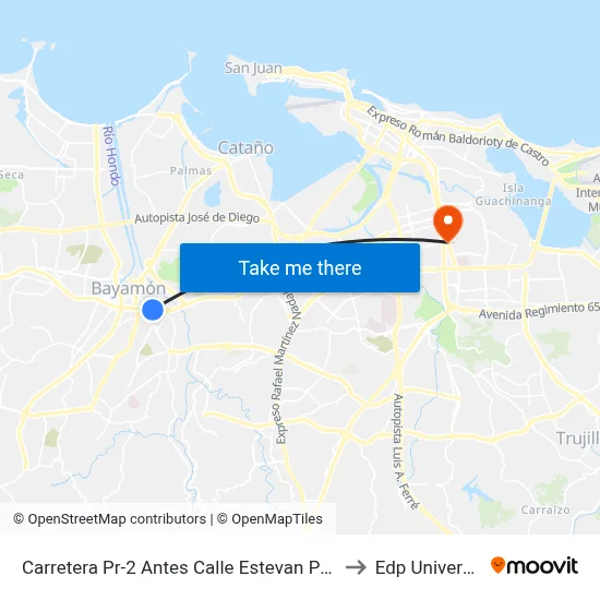 Carretera Pr-2 Antes Calle Estevan Padilla to Edp University map