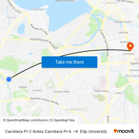 Carretera Pr-2 Antes Carretera Pr-6 to Edp University map