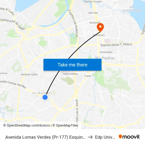 Avenida Lomas Verdes (Pr-177) Esquina Calle Mejico to Edp University map
