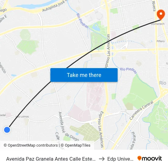 Avenida Paz Granela Antes Calle Estevan Ortíz to Edp University map