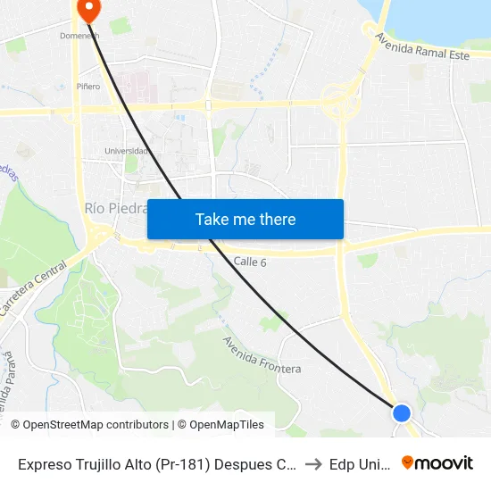 Expreso Trujillo Alto (Pr-181) Despues Carretera 846 (Pr-846) to Edp University map