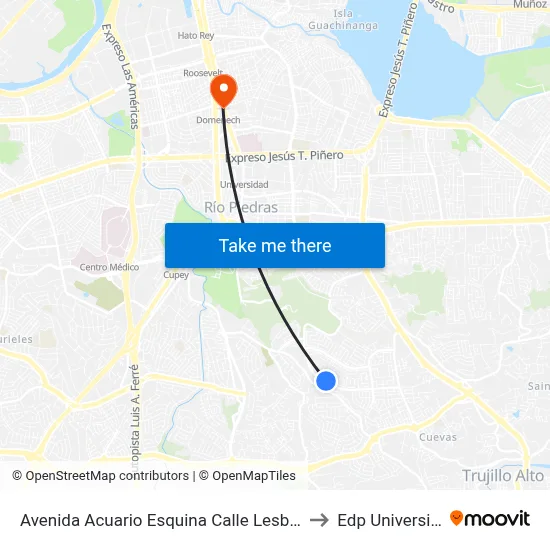 Avenida Acuario Esquina Calle Lesbos to Edp University map