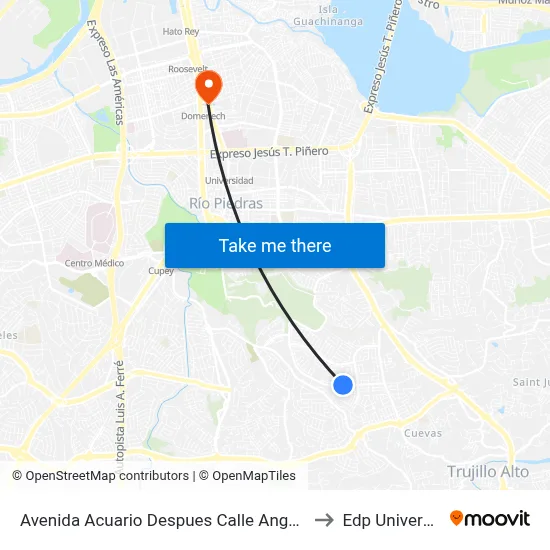 Avenida Acuario Despues Calle Anguises to Edp University map