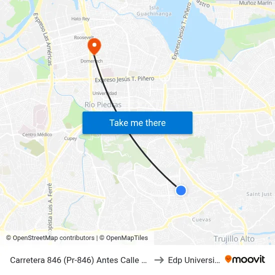 Carretera 846 (Pr-846) Antes Calle Aa to Edp University map