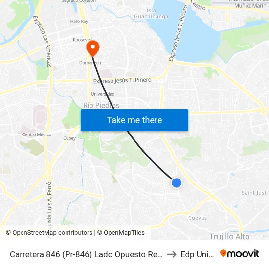 Carretera 846 (Pr-846) Lado Opuesto Residencial Covadonga to Edp University map