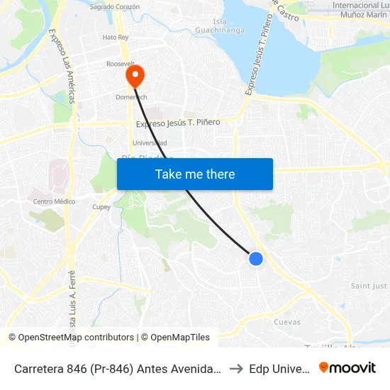 Carretera 846 (Pr-846) Antes Avenida Periferal to Edp University map
