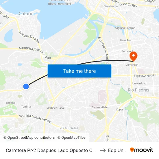 Carretera Pr-2 Despues Lado Opuesto Calle Driver Ramón Mimosa to Edp University map