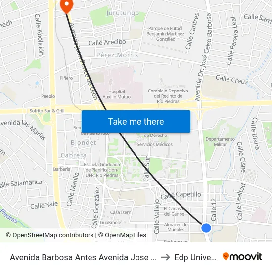 Avenida Barbosa Antes Avenida Jose De Diego to Edp University map