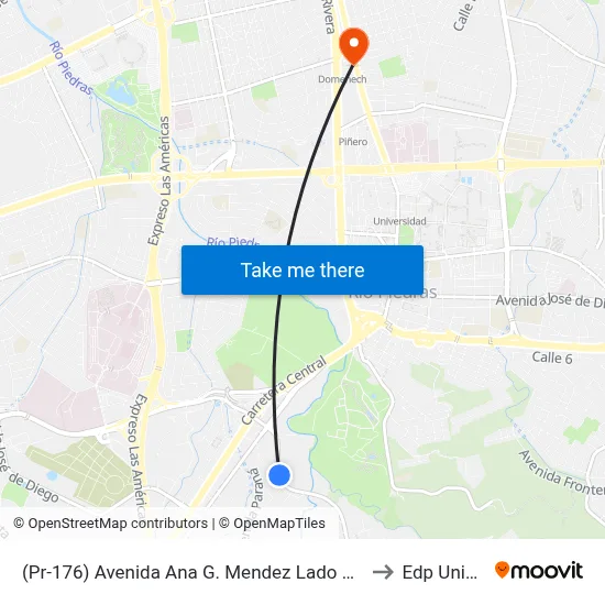 (Pr-176) Avenida Ana G. Mendez Lado Opuesto Calle Rhin to Edp University map
