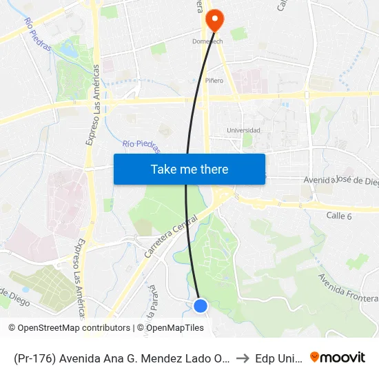 (Pr-176) Avenida Ana G. Mendez Lado Opuesto Aaa Concordia to Edp University map
