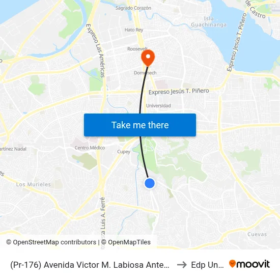 (Pr-176) Avenida Victor M. Labiosa Antes (Pr-845) Calle San Claudio to Edp University map